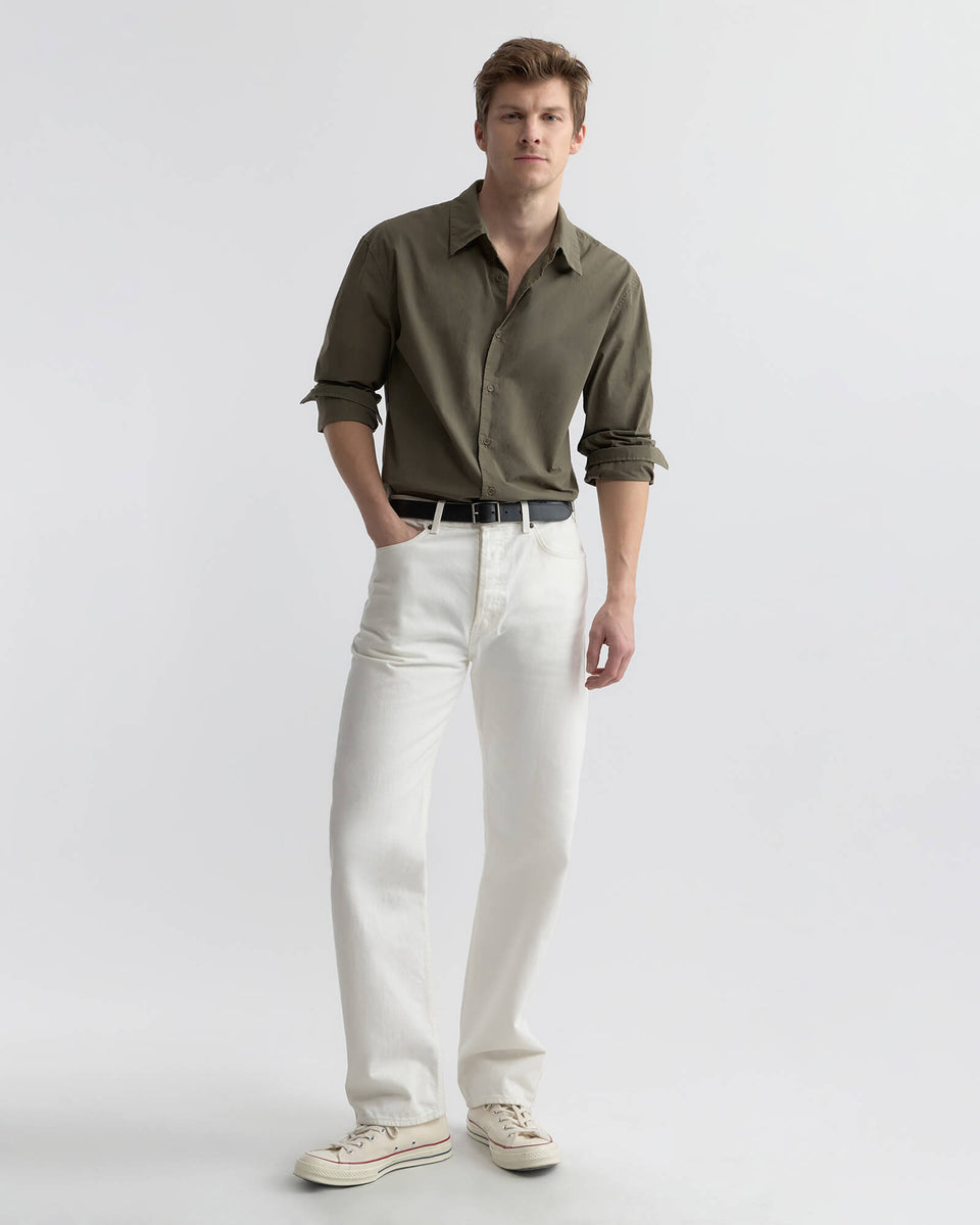 CAIDEN COTTON SHIRT IN TRUFFLE TAUPE