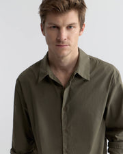 CAIDEN COTTON SHIRT IN TRUFFLE TAUPE