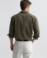 CAIDEN COTTON SHIRT IN TRUFFLE TAUPE