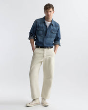 EMIR COTTON PANT IN STONE