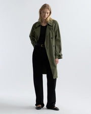 AMELINE TRENCH COAT IN DARK CAMO