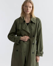 AMELINE TRENCH COAT IN DARK CAMO