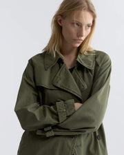 AMELINE TRENCH COAT IN DARK CAMO