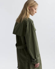 AMELINE TRENCH COAT IN DARK CAMO