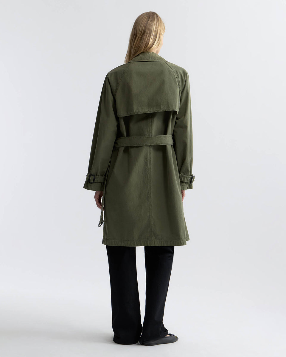 AMELINE TRENCH COAT IN DARK CAMO