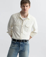 TRAVIS DENIM SHIRT IN CREAM