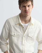 TRAVIS DENIM SHIRT IN CREAM