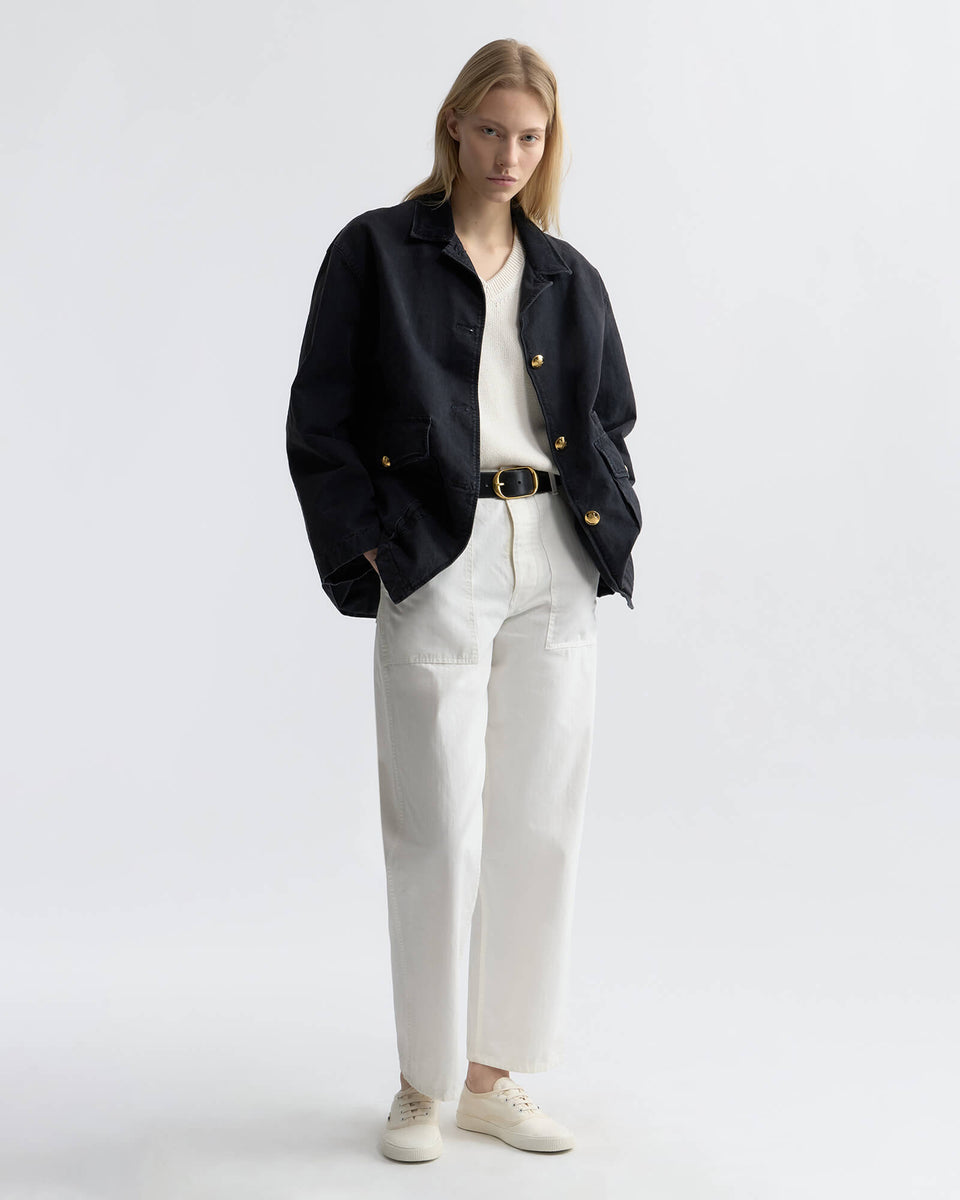 women's cotton dress pants Nili Lotan Women's Earl Cotton Pant Vintage Cream, 8