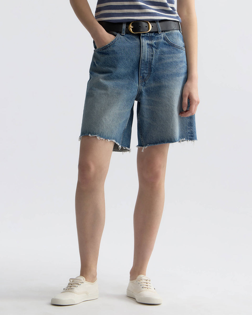 RUSSEL DENIM SHORT IN ROSEBOWL WASH