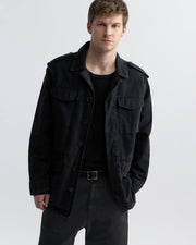 CHARLIE COTTON JACKET IN WASHED BLACK