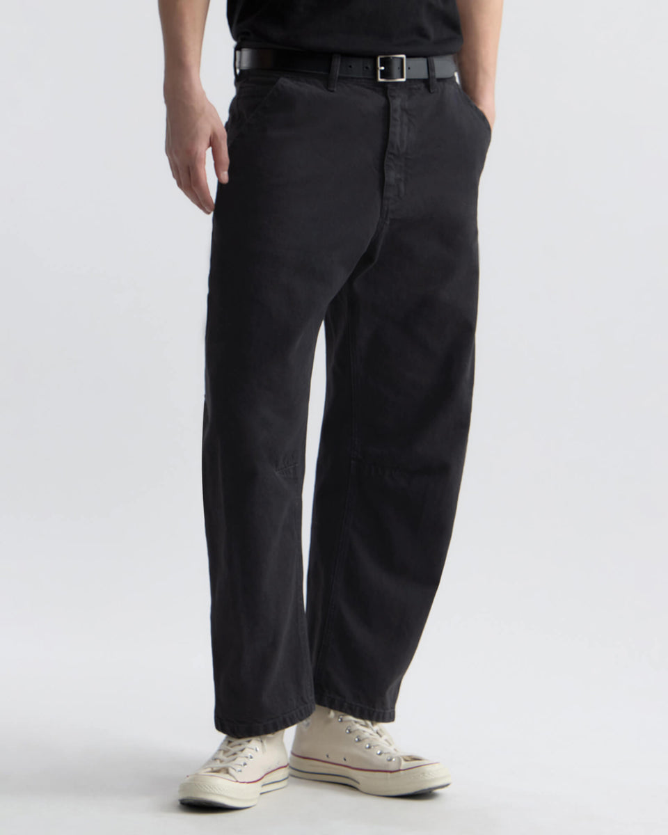 EMIR COTTON PANT IN JET BLACK