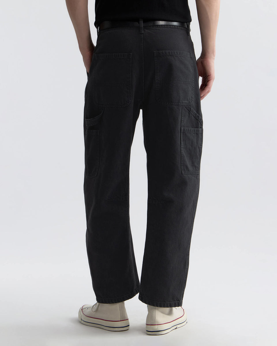 EMIR COTTON PANT IN JET BLACK