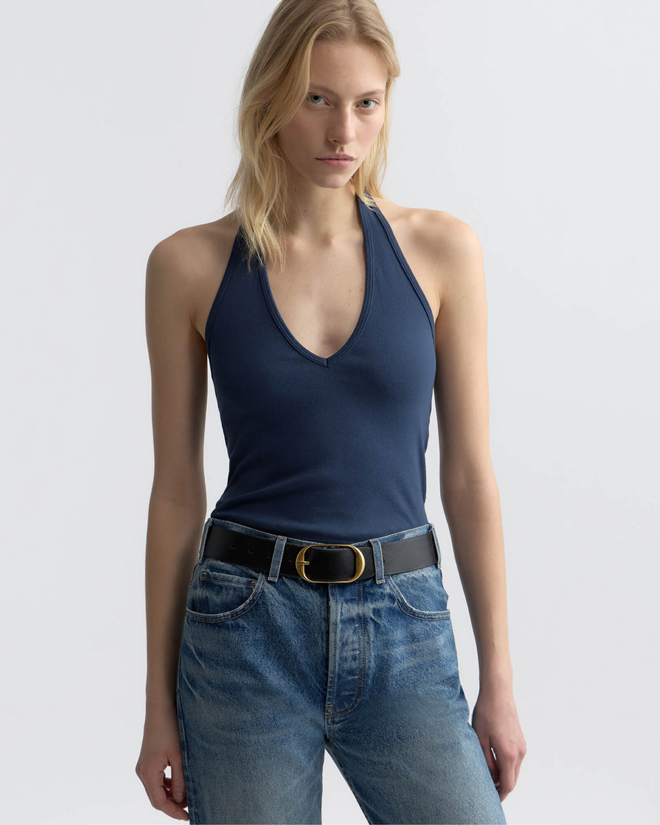 BRITT HALTER TOP IN ADMIRAL BLUE
