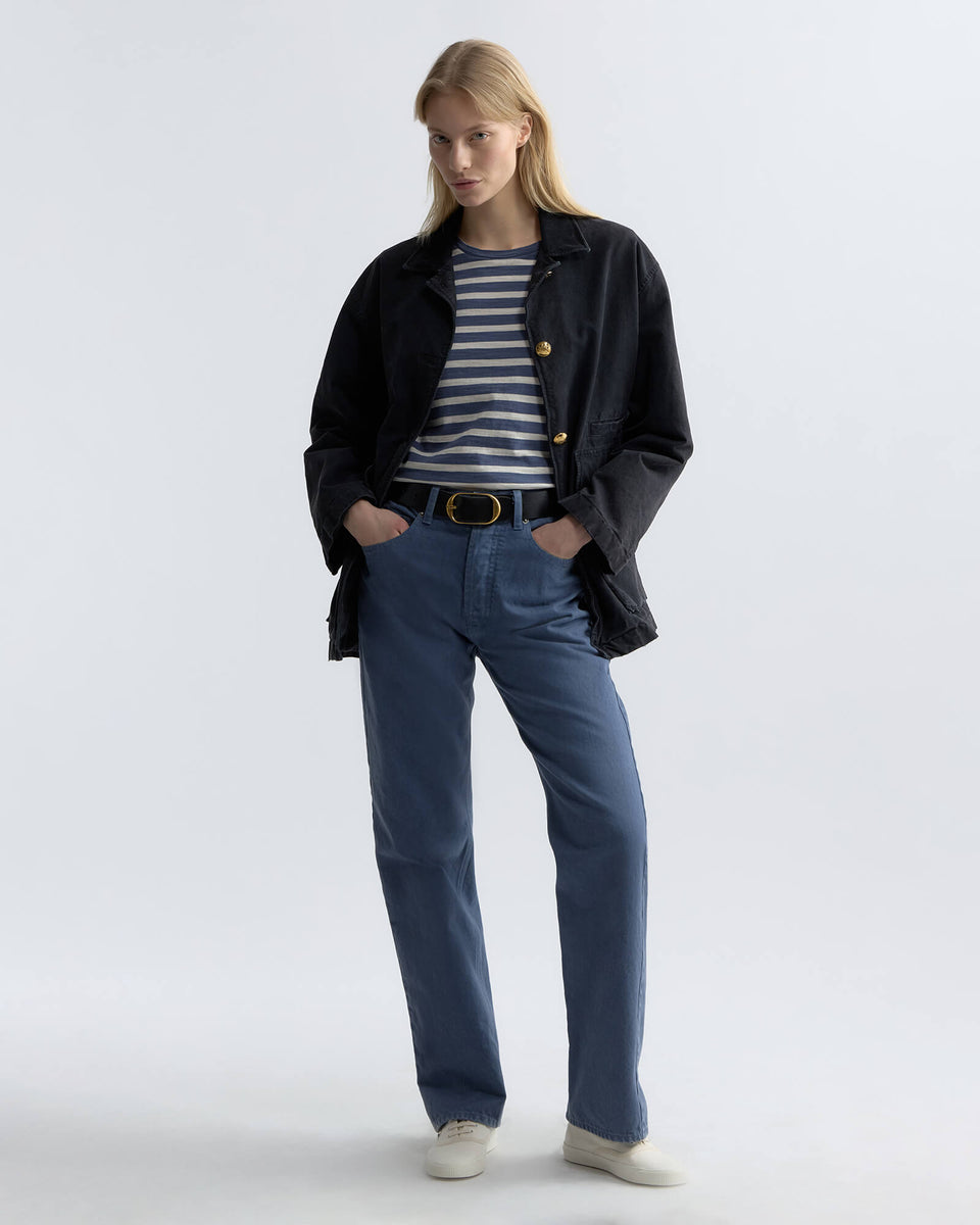 BRIANA COTTON PANT IN FRENCH NAVY
