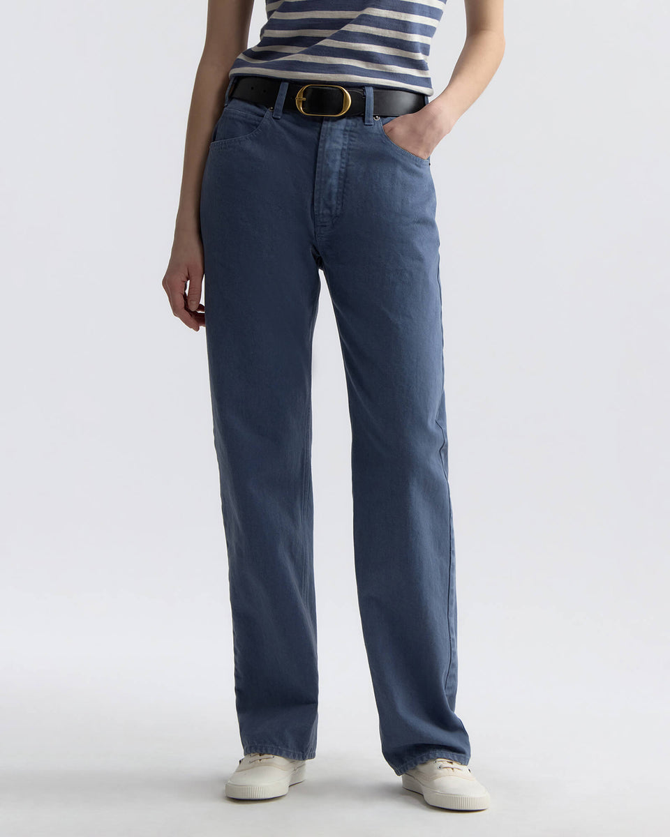 BRIANA COTTON PANT IN FRENCH NAVY
