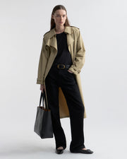 TANNER TRENCH COAT IN KHAKI