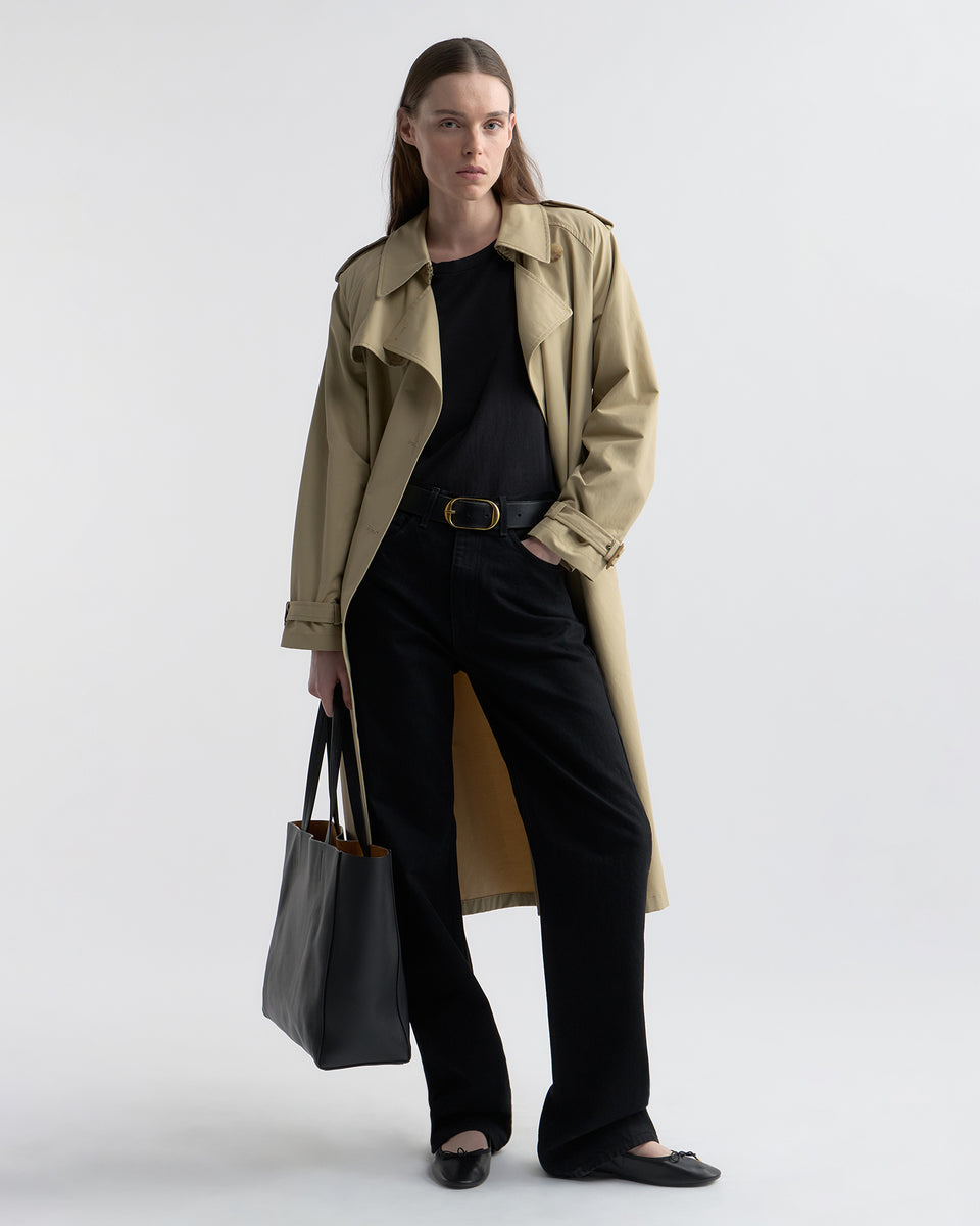 TANNER TRENCH COAT IN KHAKI