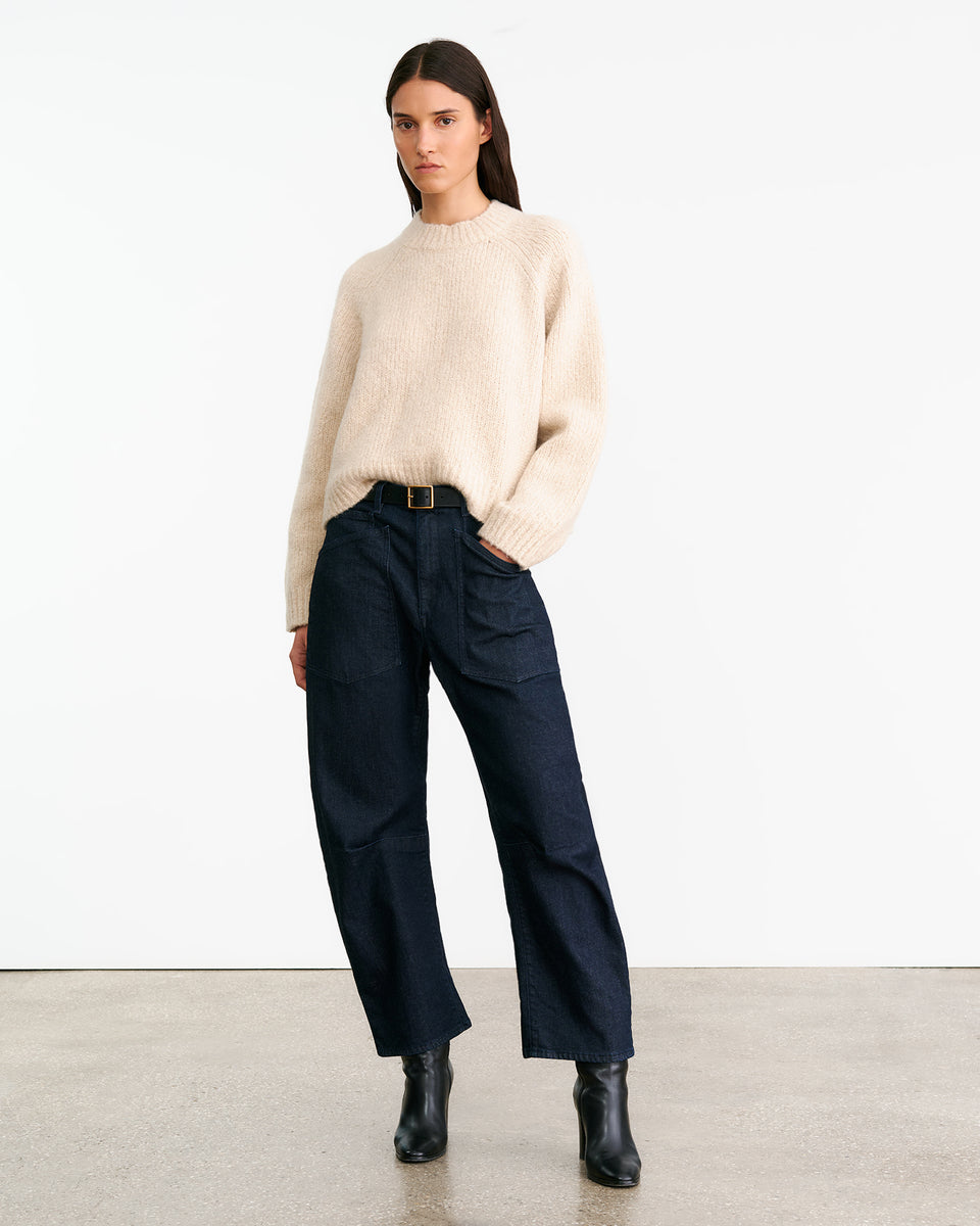 TOMASO CASHMERE SWEATER IN IVORY