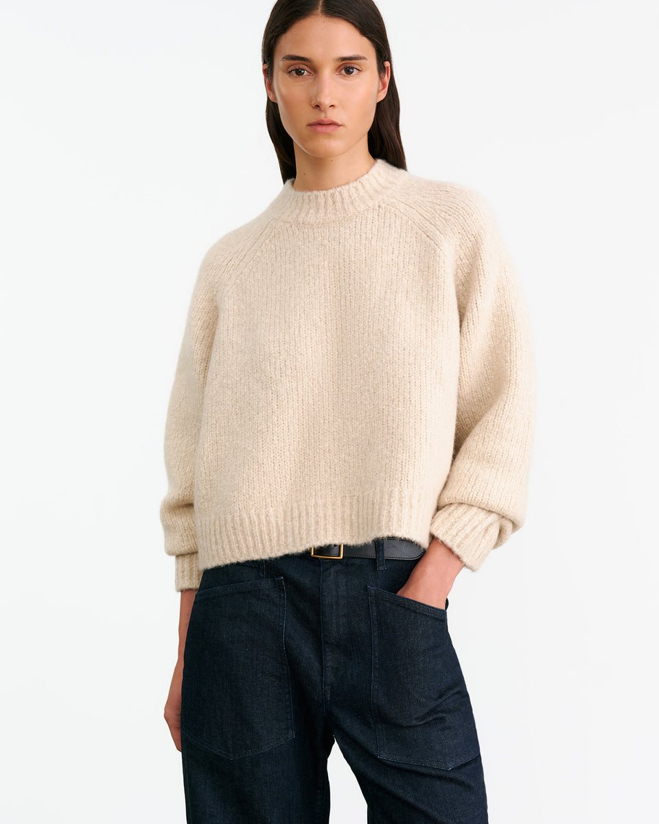 TOMASO CASHMERE SWEATER IN IVORY