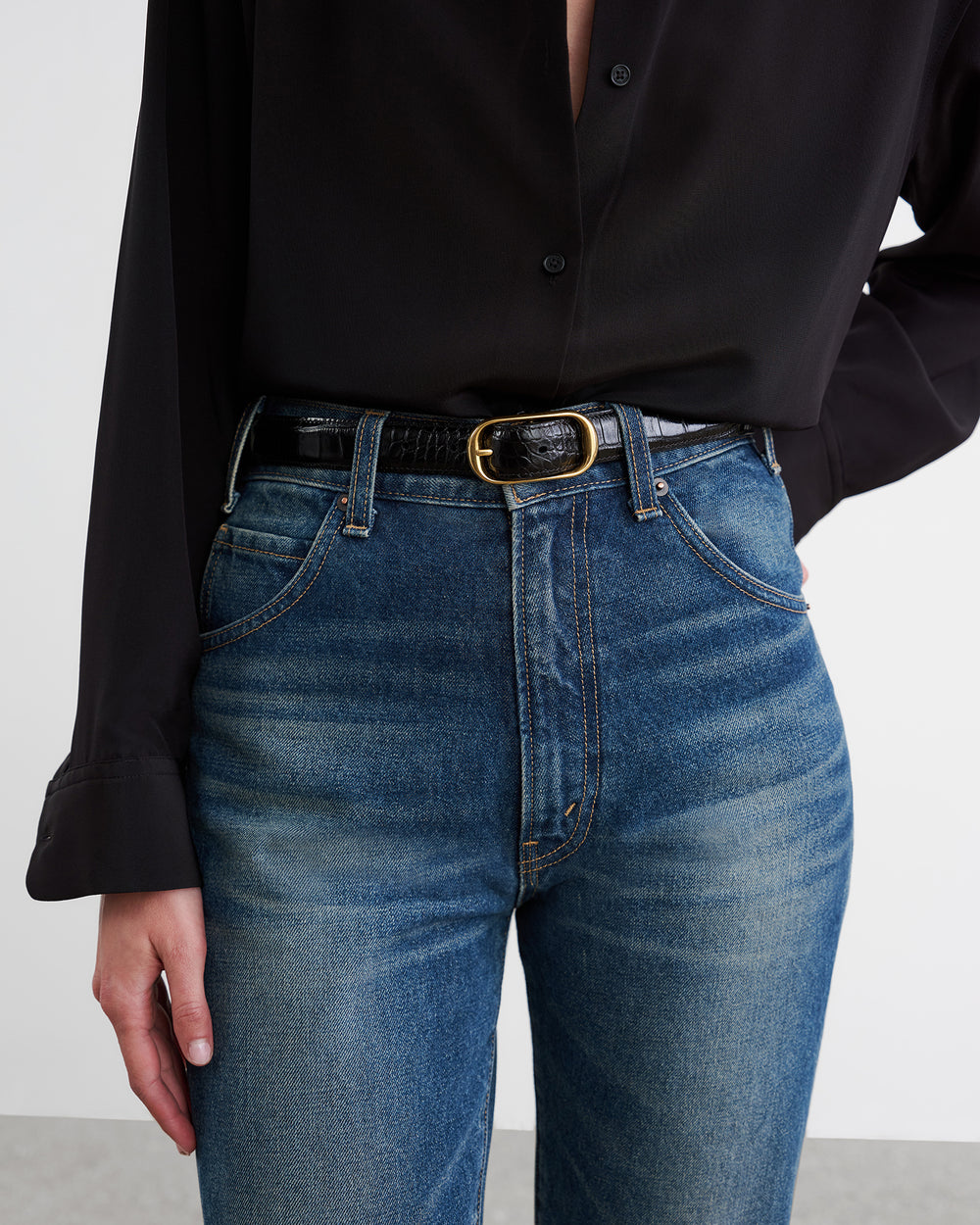 JULIEN SILK BLOUSE IN BLACK