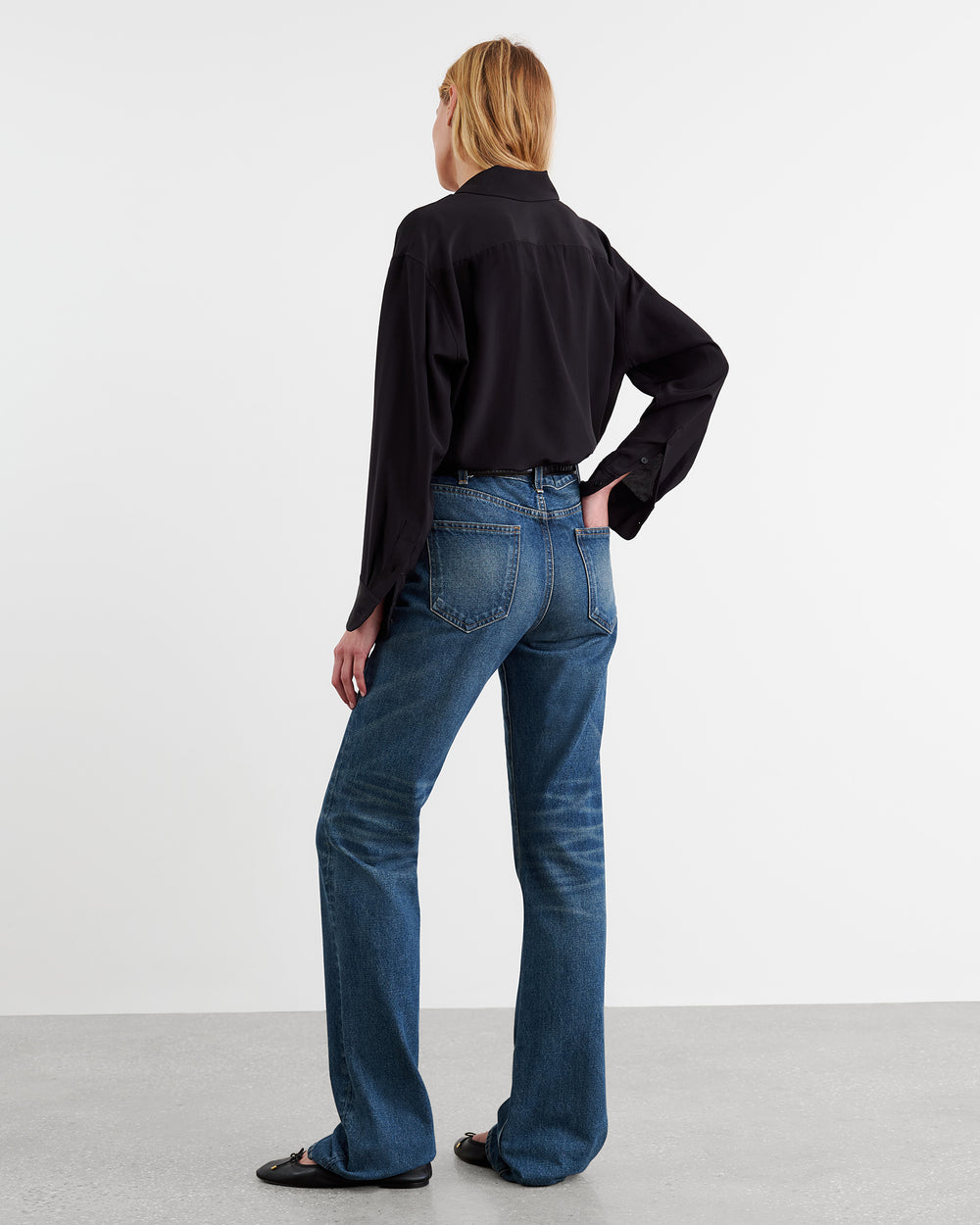 JULIEN SILK BLOUSE IN BLACK
