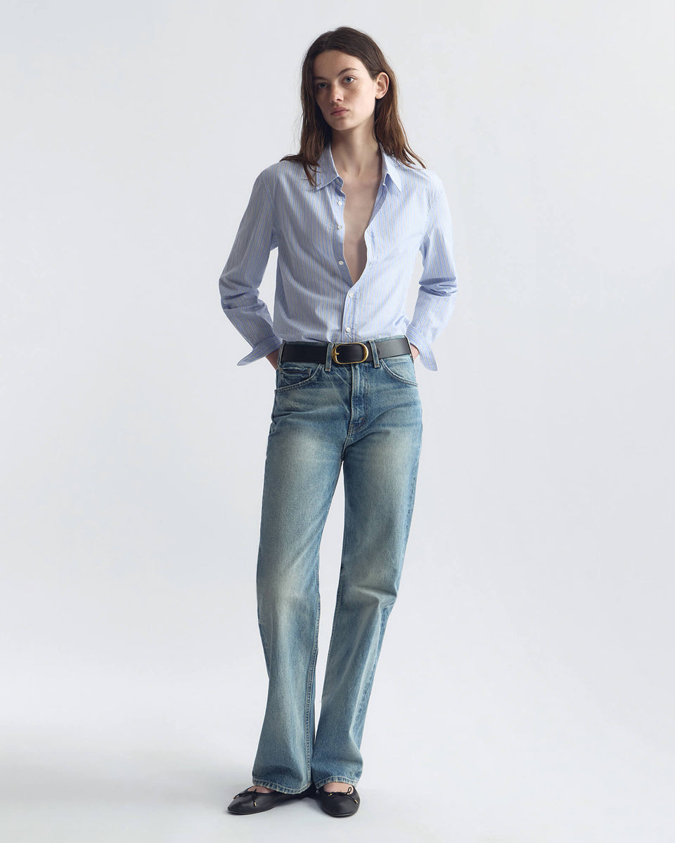 RAPHAEL CLASSIC SHIRT IN CIEL STRIPES