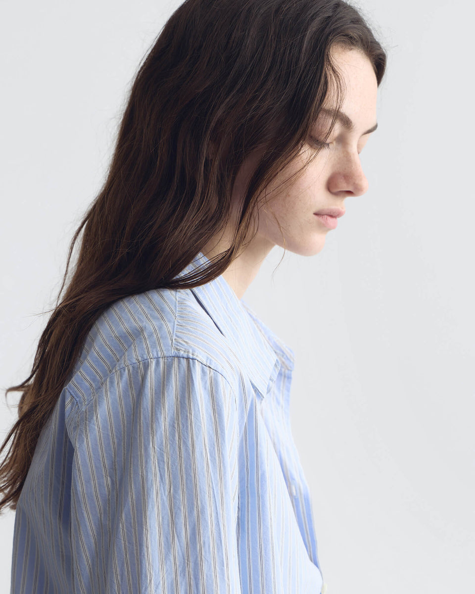 RAPHAEL CLASSIC SHIRT IN CIEL STRIPES