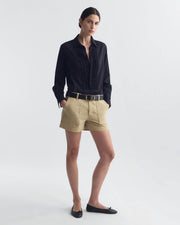 NATHAEL RUFFLE SHIRT IN MIDNIGHT