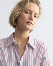 RAPHAEL CLASSIC SHIRT IN RED/BLUE STRIPE