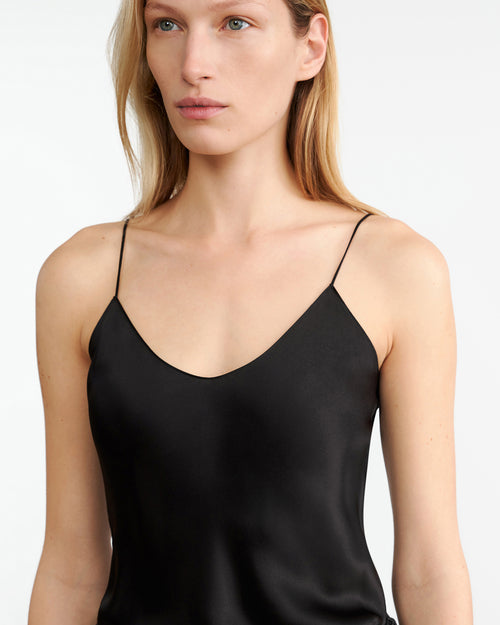 ISABELLA SILK CAMI IN BLACK