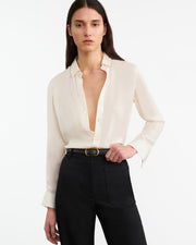 GAIA SILK SHIRT IN IVORY