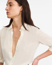 GAIA SILK SHIRT IN IVORY