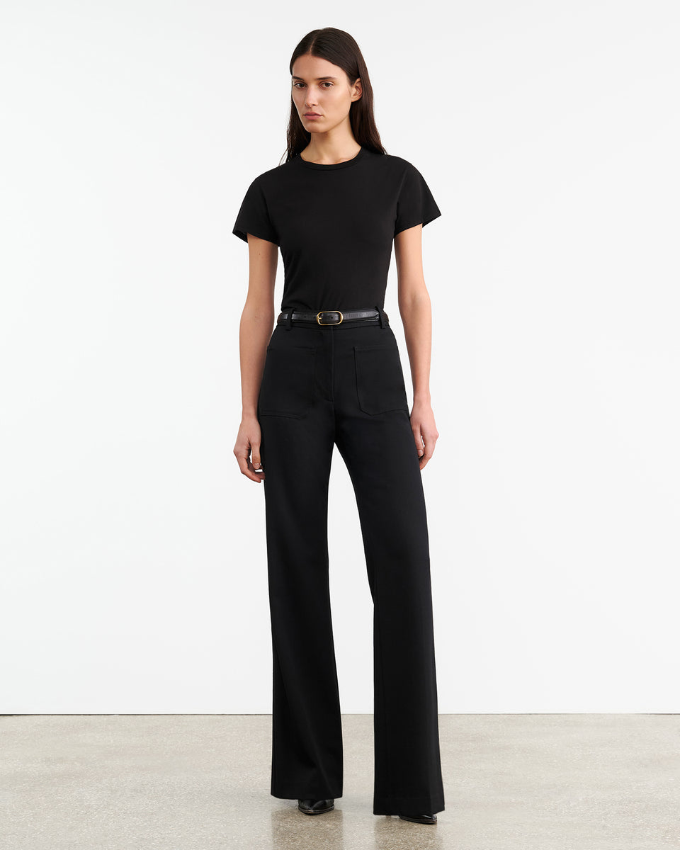 MARIELA TEE IN JET BLACK