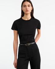 MARIELA TEE IN JET BLACK