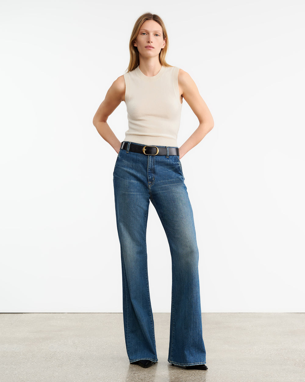 MAY CASHMERE TANK IN IVORY