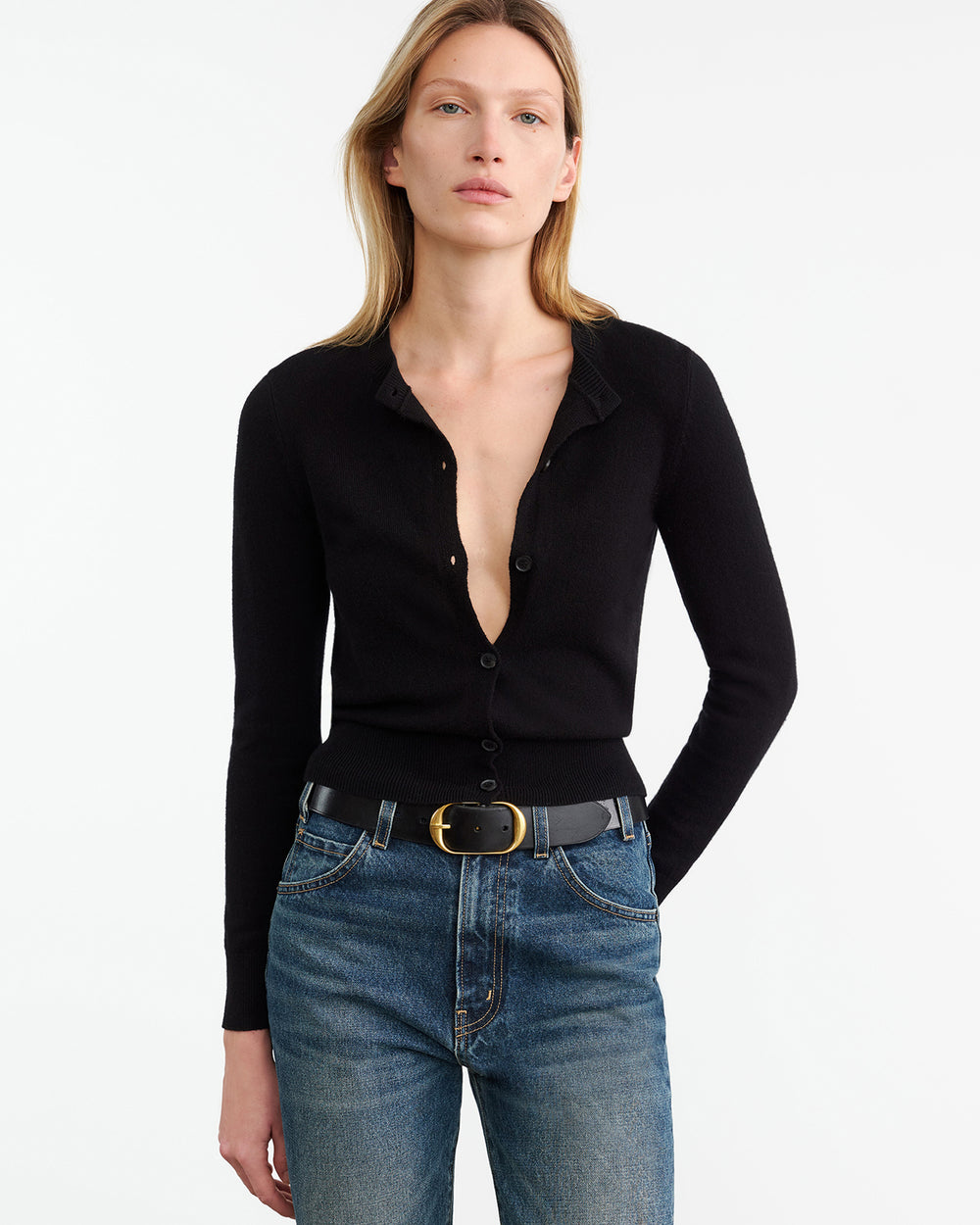 MARCH CASHMERE CARDIGAN IN BLACK