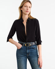 GAIA SILK SHIRT IN BLACK