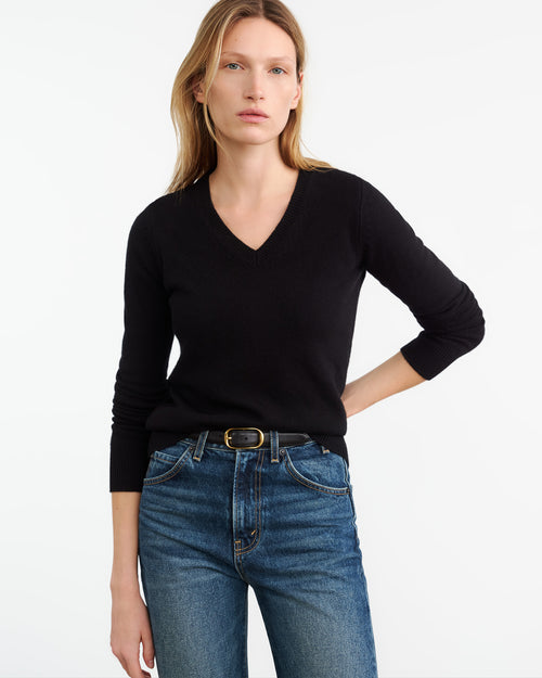 CAMELIA CASHMERE SWEATER IN DARK NAVY