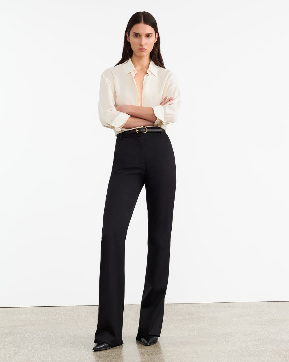 JULIEN SILK BLOUSE IN IVORY