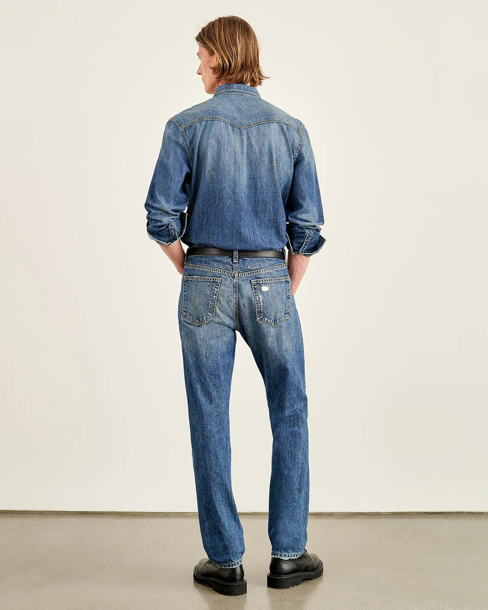 TRAVIS DENIM SHIRT IN CLASSIC WASH