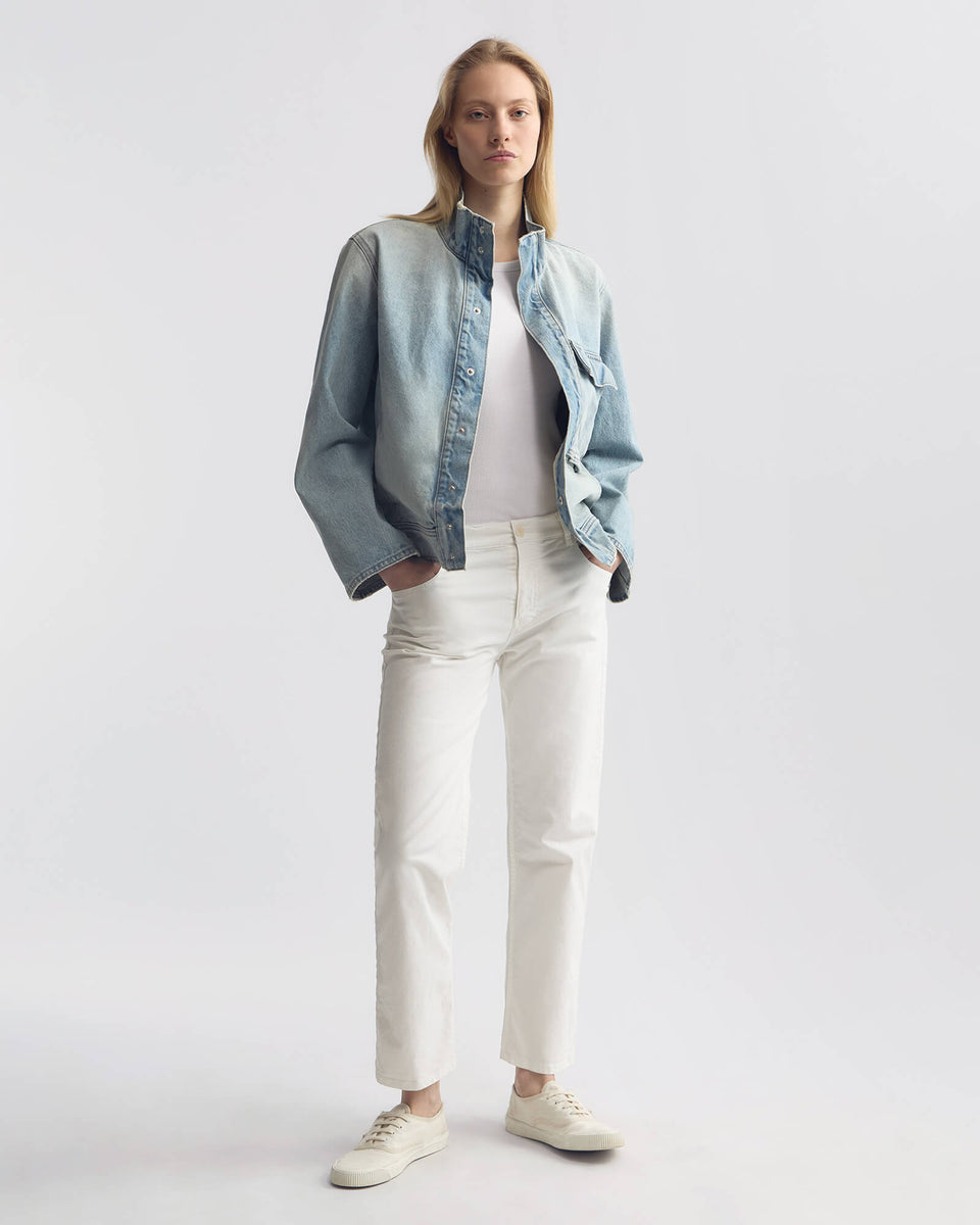 LORIMER COTTON PANT IN WHITE