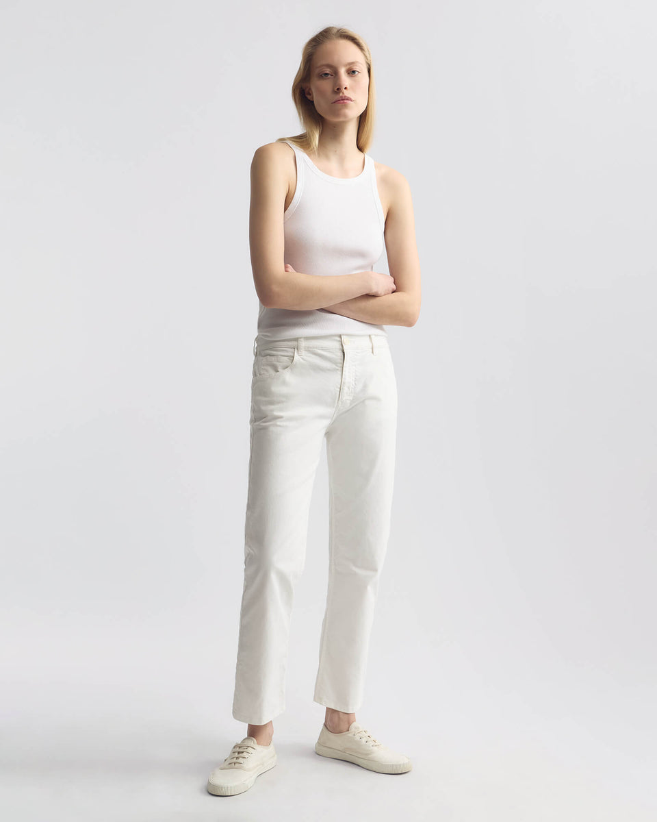 LORIMER COTTON PANT IN WHITE