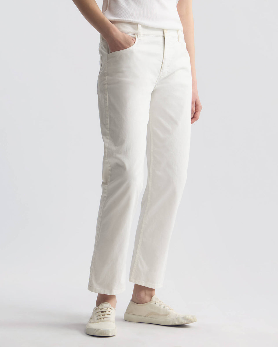 LORIMER COTTON PANT IN WHITE