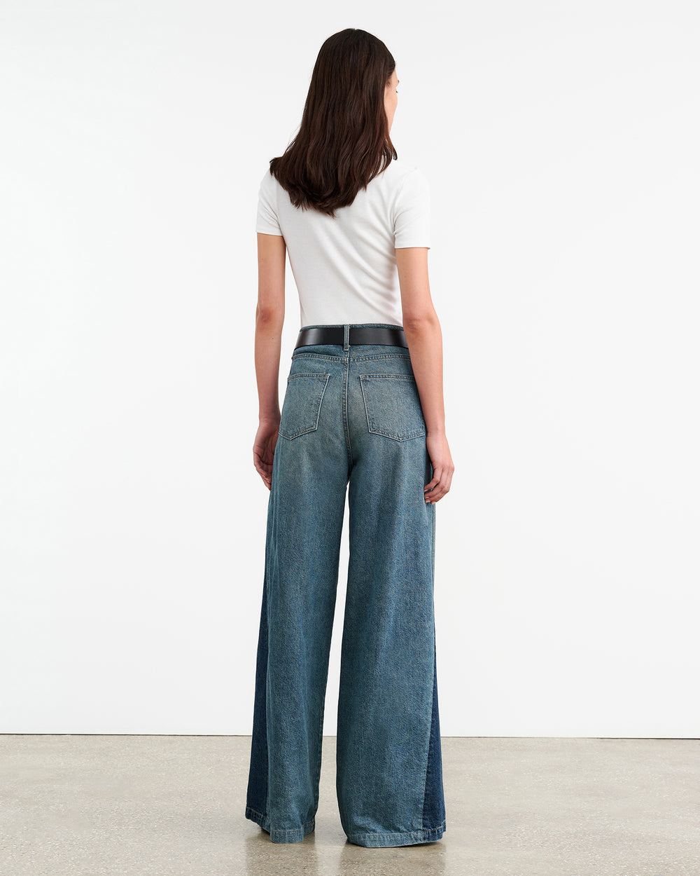 EBONY JEAN IN BLUE DENIM PATCHWORK