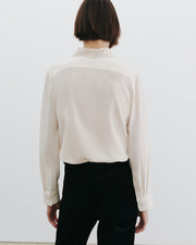 ZOLA LACE SILK SHIRT IN IVORY