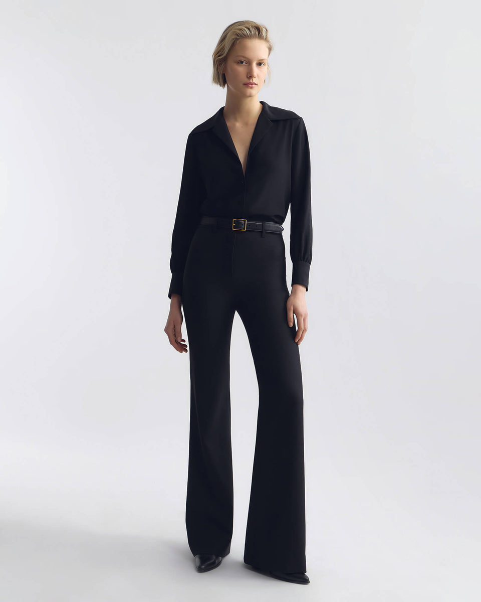 CORETTE WOOL PANT IN BLACK