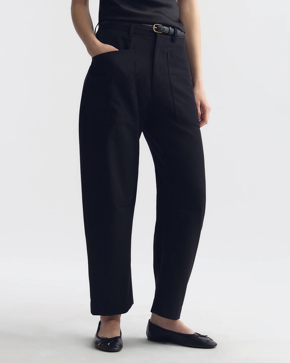 SHON WOOL PANT IN BLACK