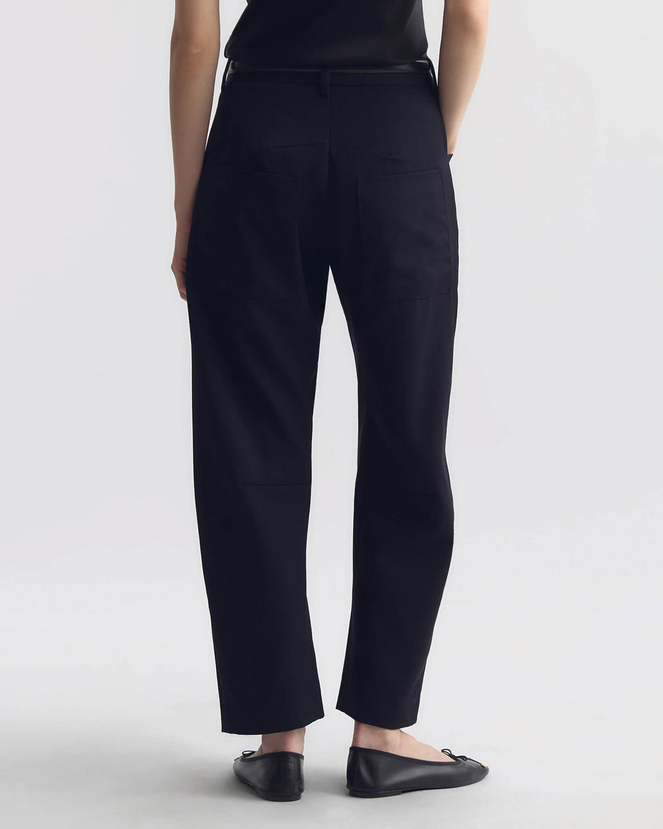SHON WOOL PANT IN BLACK