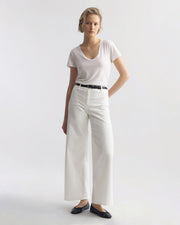 MEGAN COTTON PANT IN WHITE