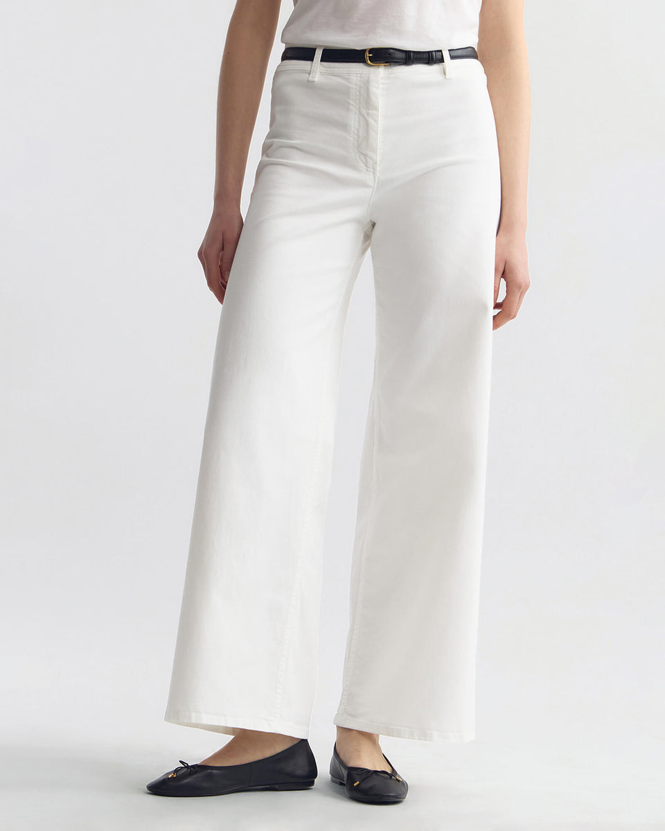 MEGAN COTTON PANT IN WHITE